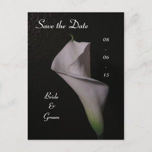 Calla Lily Bröllop spara datum Meddelande Vykort