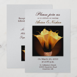 Calla lily bröllopsinbjudan inbjudningar