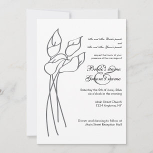 Calla Lily bröllopsinbjudan Inbjudningar
