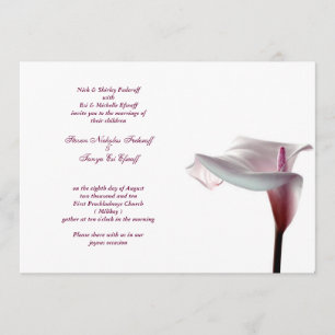 Calla Lily-bröllopsinbjudan Inbjudningar