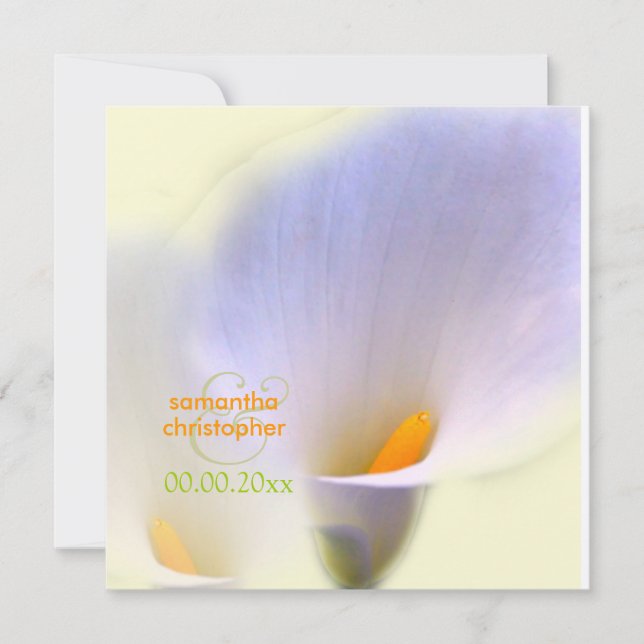 Calla lily/bröllopsinbjudningar inbjudningar (Framsida)