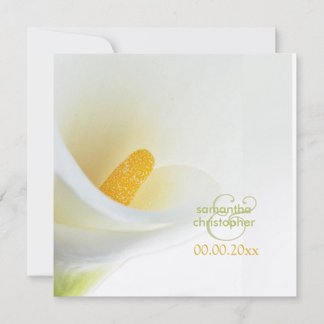 Calla lily/bröllopsinbjudningar inbjudningar (Framsida)