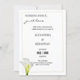 Calla Lily Bröllopsmottagning Inbjudan