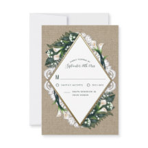 Calla Lily Burlap och Snöre Bröllop OSA Cards