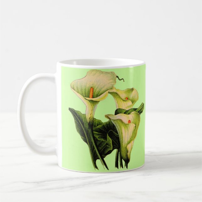 calla lily calla lilies kaffemugg (Vänster)
