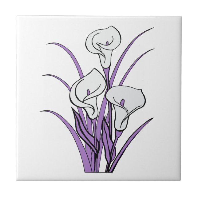 Calla Lily Design Kakelplatta (Framsidan)