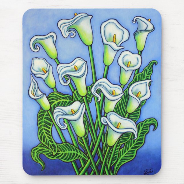 Calla Lily Dreaming Mouse Pad by Lisa Lorenz Musmatta (Framsidan)