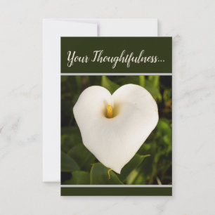 Calla Lily Flat Tack "Thoughtness"-kort Kort