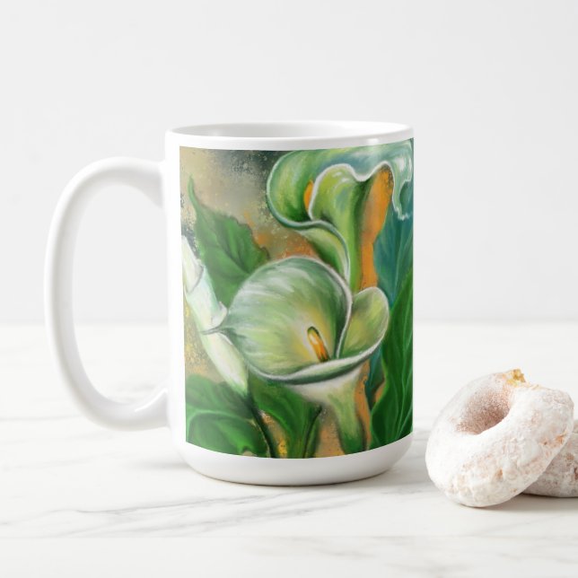 Calla Lily Flower Coffee Mugg - Painting (Med munk)