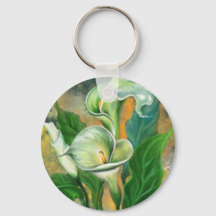 Calla Lily Flower Keychain Nyckelring