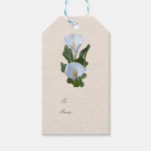 Calla Lily Flowers Blommigt Elegant Möhippa Bröllo Presentetikett