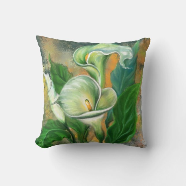 Calla Lily Flowers Dekorativ kudde (Framsida)