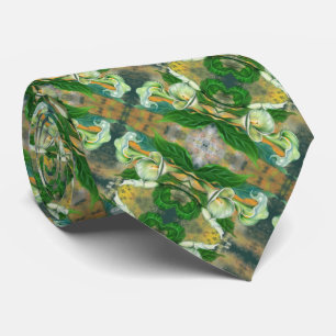 Calla Lily Flowers Neck Tie Slips