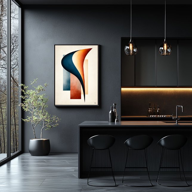 Calla Lily Flowy Japandi Minimalistisk Botanisk Poster (Skapare uppladdad)