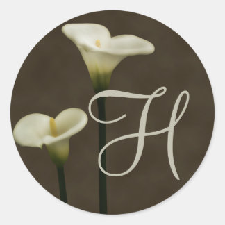 Calla Lily H EnKue Seal Runt Klistermärke