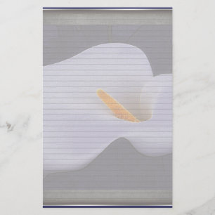 Calla Lily Illustration (tillval) Linjer Note Papp Brevpapper