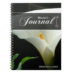 Calla Lily Journal Anteckningsbok Med Spiral
