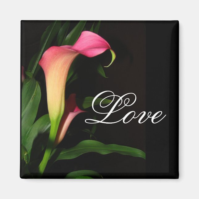 Calla Lily Kärlek Magnet (Framsidan)