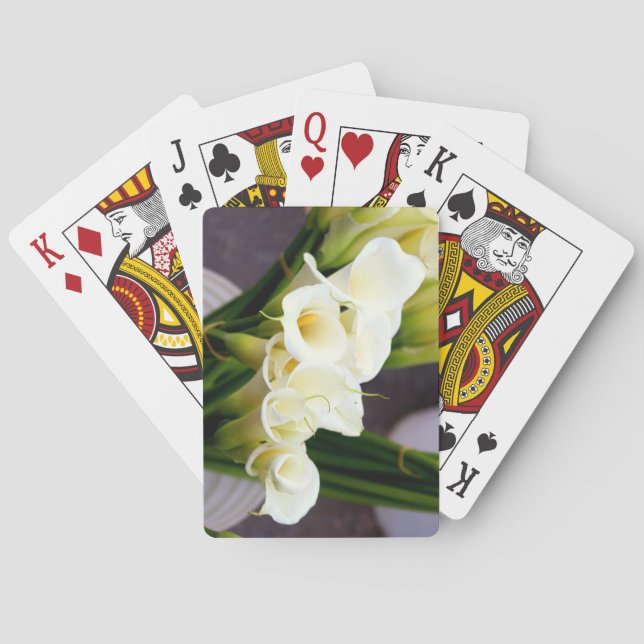 Calla lily-kort spelkort (Baksidan)