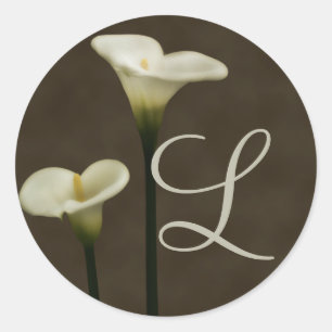 Calla Lily L EnKue Seal Runt Klistermärke