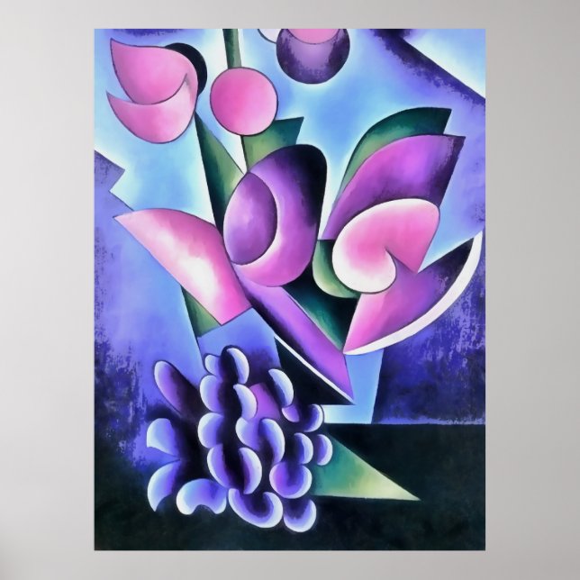 Calla Lily Lila Sensation Abstrakt Art Poster (Framsidan)