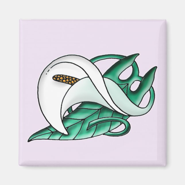 Calla lily magnet (Framsidan)
