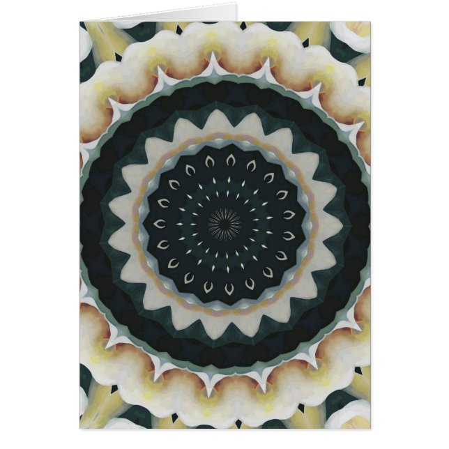 Calla Lily Mandala Hälsningskort (Framsidan)