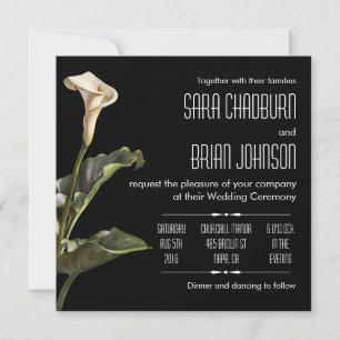 Calla Lily Modern Blommigt Inbjudningar