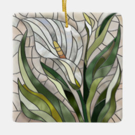 Calla Lily Mosaic Art Julgransprydnad Keramik