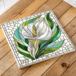 Calla Lily Mosaic Art Kakelplatta