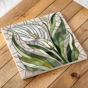 Calla Lily Mosaic Art Kakelplatta