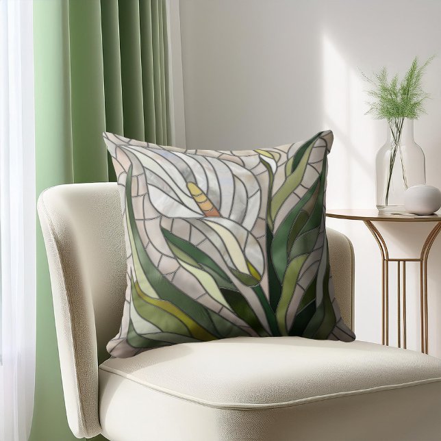 Calla Lily Mosaic Art Kudde (Skapare uppladdad)