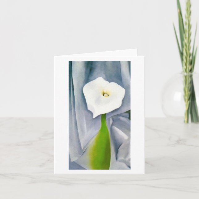 Calla Lily om Grått av Georgia O'Keeffe Kort (Framsida)