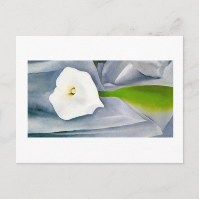 Calla Lily på Grått, Georgia O'Keeffe Vykort (Framsida)