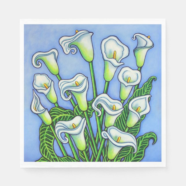 Calla Lily Papprare Napkins Pappersservett (Framsidan)