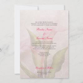 Calla Lily Rosa 2 bröllopsinbjudan Inbjudningar