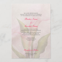 Calla Lily Rosa 2 bröllopsinbjudan Inbjudningar