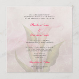 Calla Lily Rosa 2 bröllopsinbjudan Inbjudningar