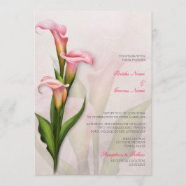 Calla Lily Rosa bröllopsinbjudan Inbjudningar