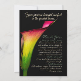 Calla Lily Skriftställe – Röd Gul Grön Blommig Tack Kort