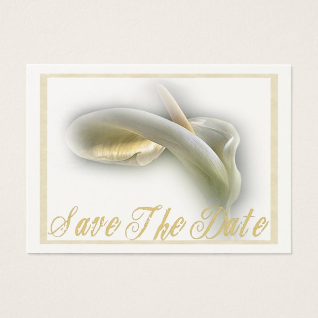 Calla Lily - Spara datumkortet Visitkort (Framsidan)