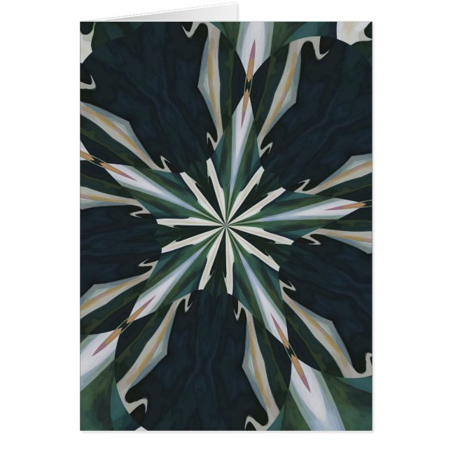 Calla Lily Star Kalejdoskop Hälsningskort (Framsidan)