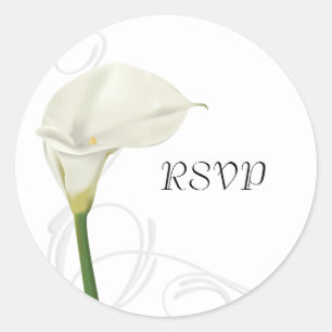 Calla Lily Sticker Runt Klistermärke