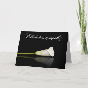Calla lily sympathy Card Kort