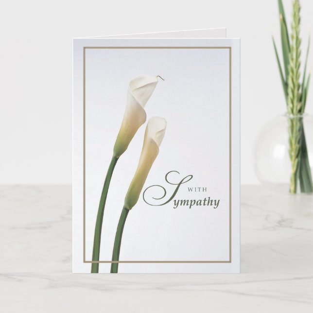 Calla Lily Sympathy Kort (Framsida)
