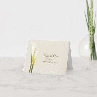 Calla Lily Sympathy Tack för dina kort