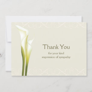 Calla Lily Sympathy Tack Kort