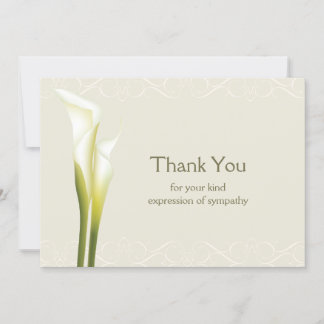 Calla Lily Sympathy Tack Kort
