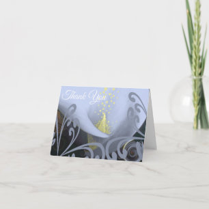 Calla Lily Tack Blue Swirls Kort