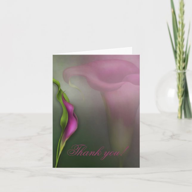 Calla Lily Tack! Tack Kort (Framsida)